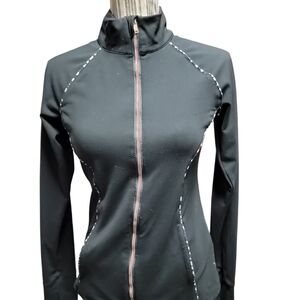 EUC Women's Black Zip-Up Jacket